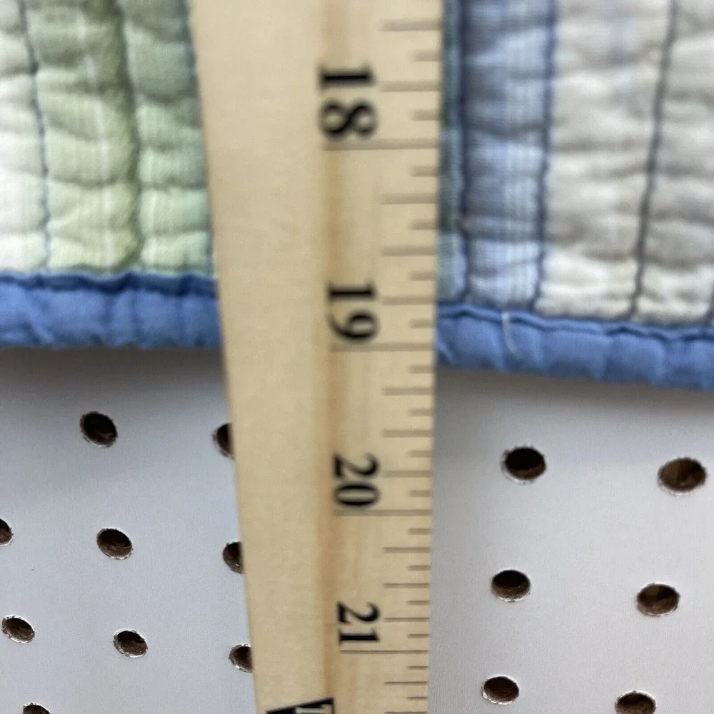 Martha Stewart 2 PC Pillow Sham + 1 Euro Hello Sunshine Blue Yarn-Dye, Standard